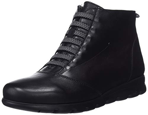 Fluchos | Botín de Mujer | Susan F0356 Sugar Negro Botines | Botín de Piel de Vacuno de Primera Calidad | Cierre con Elásticos | Piso EVA
