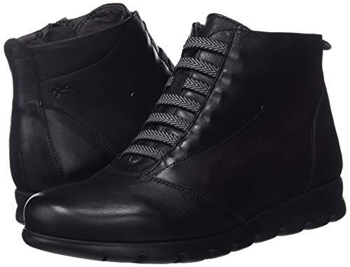 Fluchos | Botín de Mujer | Susan F0356 Sugar Negro Botines | Botín de Piel de Vacuno de Primera Calidad | Cierre con Elásticos | Piso EVA