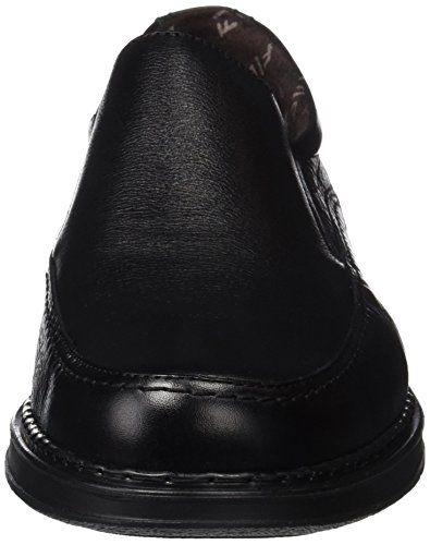 Fluchos | Mocasín de Hombre | Clipper 9578 Cidacos Negro Zapatos Confort | Mocasín de Piel de Ternera de Primera Calidad | Cierre con Elásticos | Piso de Goma Personalizado