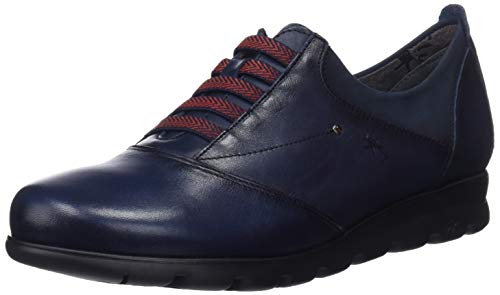 Fluchos Susan, Zapatos de Cordones Derby para Mujer, Azul (Sugar Nobuck Oceano Oceano), 38 EU