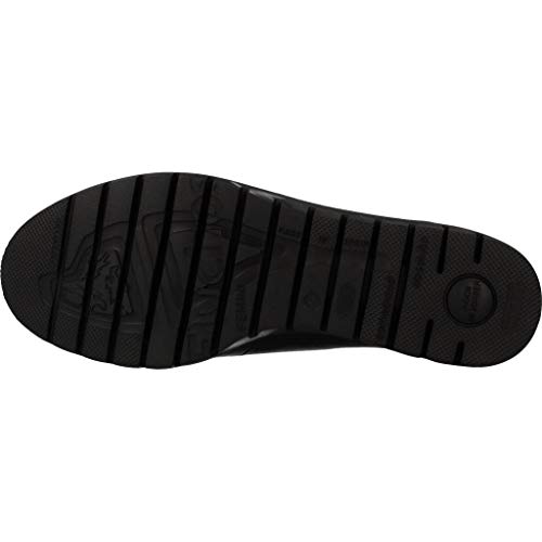 Fluchos | Zapato de Mujer | Manny F0698 Sugar Negro Zapato | Zapato de Piel de Vacuno de Primera Calidad | Cierre con Elásticos | Piso EVA