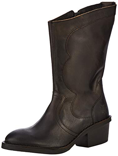 Fly London DUNE010FLY, Botas Camperas Mujer, Negro Negro Negro 000, 38 EU