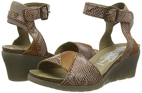 FLY London Imat455fly, Sandalia con Pulsera Mujer, Marrón (Tan/Cognac 010), 41 EU