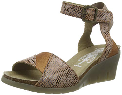 FLY London Imat455fly, Sandalia con Pulsera Mujer, Marrón (Tan/Cognac 010), 41 EU