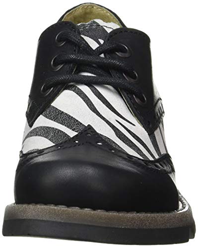 Fly London SUME524FLY, Oxford Mujer, Negro Blanco, 40 EU