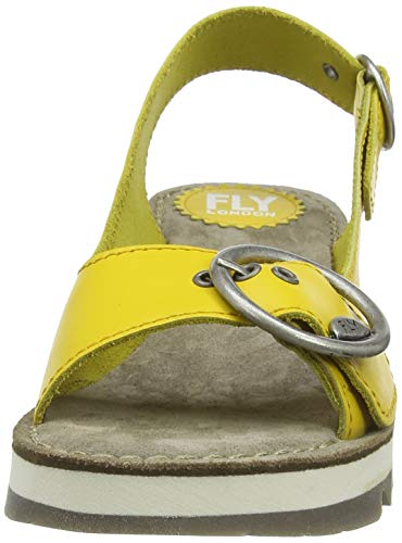 FLY London Tram 2, Sandalias de Talón Abierto Mujer, Amarillo (Yellow 006), 38 EU
