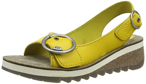FLY London Tram 2, Sandalias de Talón Abierto Mujer, Amarillo (Yellow 006), 38 EU
