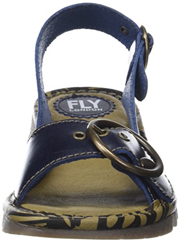 Fly London Tram723fly, Sandalias de Talón Abierto Mujer, Azul (Blue 013), 38 EU
