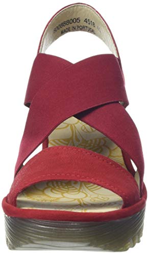 Fly London Yaji888fly, Sandalias de Punta Descubierta Mujer, Rojo (Lipstick Red 005), 43 EU