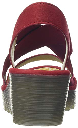 Fly London Yaji888fly, Sandalias de Punta Descubierta Mujer, Rojo (Lipstick Red 005), 43 EU