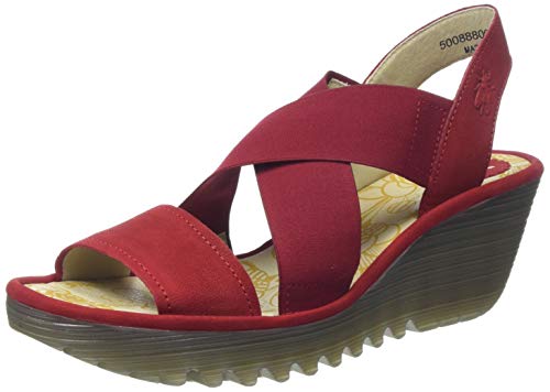 Fly London Yaji888fly, Sandalias de Punta Descubierta Mujer, Rojo (Lipstick Red 005), 43 EU