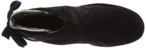 FLY LONDON Yama, Botas Cortas al Tobillo Mujer, Black/Black OFFWHITE, 41 EU