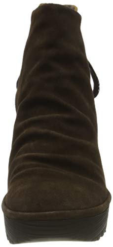 FLY LONDON Yama, Botas Cortas al Tobillo Mujer, Brown/Tan Black, 39 EU