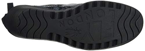 FLY LONDON Yama, Botas Cortas al Tobillo para Mujer, Black/Black Grey, 40 EU