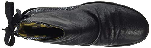 FLY LONDON Yama, Botas Cortas al Tobillo para Mujer, Black/Black Grey, 40 EU