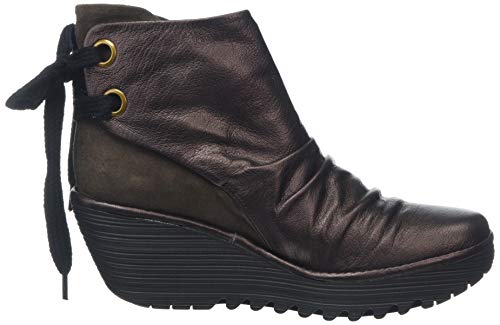 Fly London Yama, Botines Mujer, Rojo (Burgundy/Grey 064), 36.5 EU