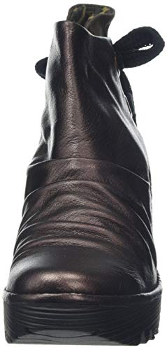 Fly London Yama, Botines Mujer, Rojo (Burgundy/Grey 064), 36.5 EU