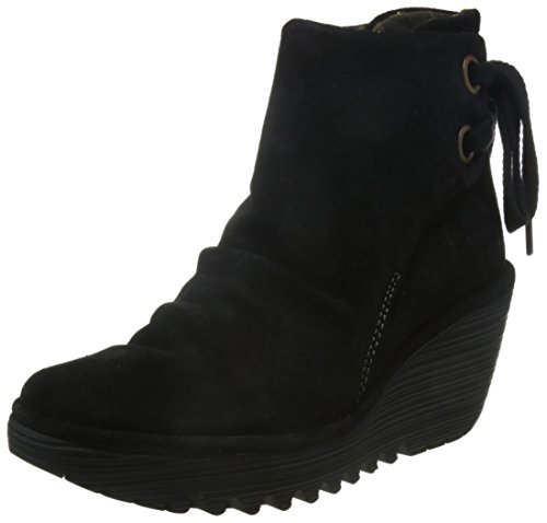 Fly London Yama, Botines plataforma para Mujer, Negro (Black 006), 41 EU
