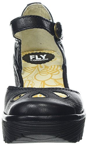 Fly London Yuna, Sandalias Mujer, Negro (BLACK 090), 37 EU