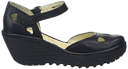 Fly London Yuna, Sandalias Mujer, Negro (BLACK 090), 42 EU