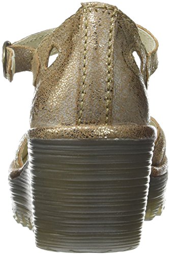 Fly London Yuna, Zapatos de tacón con Punta Cerrada Mujer, Dorado (Luna), 42 EU