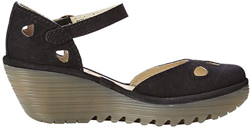 Fly London Yuna, Zapatos de tacón con Punta Cerrada Mujer, Negro (Black (Cristal Sole) 142), 42 EU