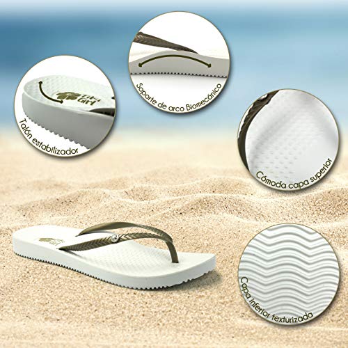 FOOTACTIVE Chanclas Ortopédicas Tiki Girl - WHITE L SPAIN