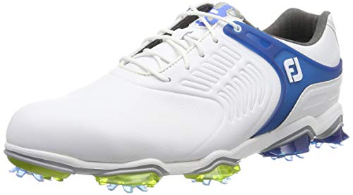 FootJoy Tour S, Zapatillas de Golf para Hombre, Blanco (Blanco/Azul 55301), 42 EU