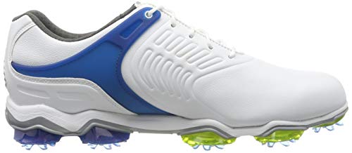 FootJoy Tour S, Zapatillas de Golf para Hombre, Blanco (Blanco/Azul 55301), 42 EU