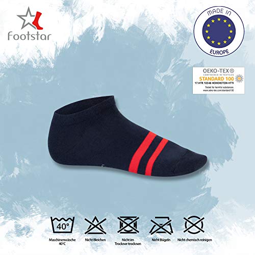 Footstar Sneak It! - Calcetines deportivos cortos para hombre y mujer (10 pares) calle 39-42