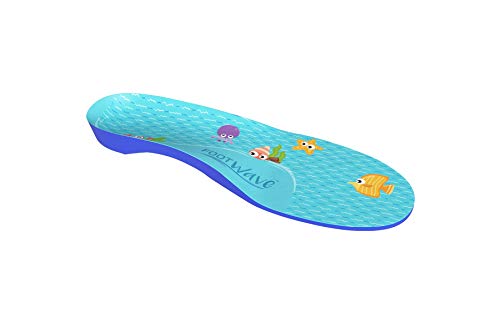 FootWave Kids Supi Plantillas de zapatos para niños | plantillas ortopédicas con soporte para el arco | Corrección de la desalineación del pie y absorción de impactos activa en caso de golpe de talón