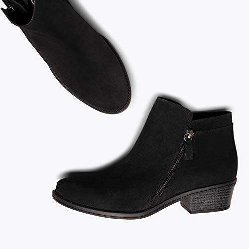 Forest – Botín de Piel Negro con Cremallera