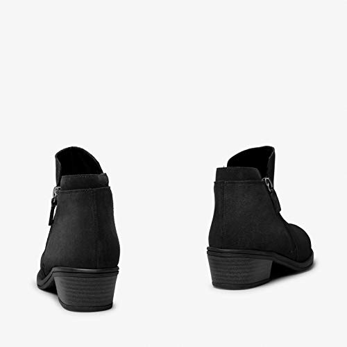 Forest – Botín de Piel Negro con Cremallera