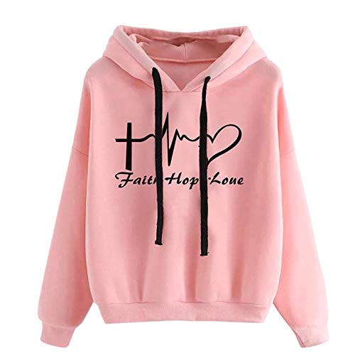 Fossen Sudadera con Capucha Mujer 2019 de Letras Impresas Originals - Suéter con Capucha Otoño e Invierno Manga Larga - Vibrante Top Abrigos para Niñas y Mujeres