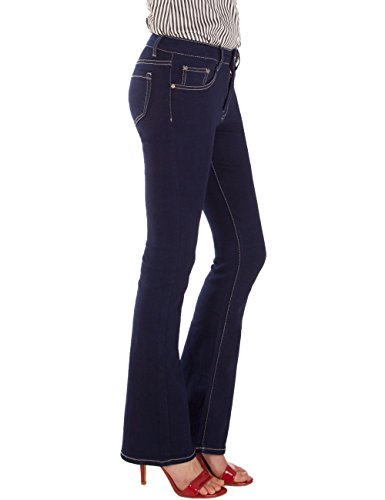 Fraternel Pantalones Vaqueros Mujer Corte Bota Boot-Cut Azul Oscuro 3XL