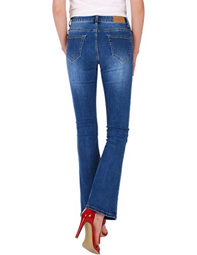 Fraternel Pantalones Vaqueros Mujer Corte Bota Boot-Cut Azul XL
