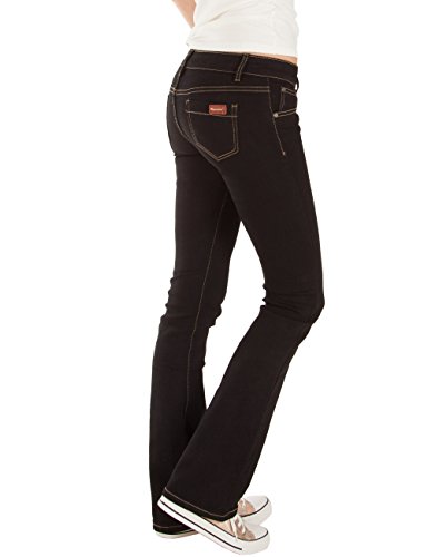 Fraternel Pantalones Vaqueros Mujer Corte Bota Boot-Cut Negro S