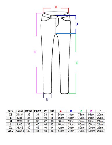 Fraternel Pantalones Vaqueros Mujer Corte Bota Boot-Cut Negro S