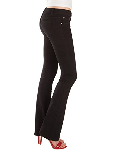 Fraternel Pantalones Vaqueros Mujer Corte Bota Boot-Cut Negro S