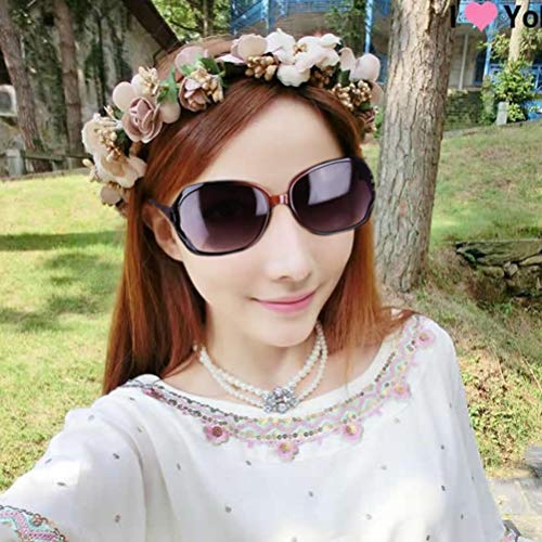 Frcolor Vendas de la corona de la flor, guirnalda floral Vendas de la guirnalda del pelo de la guirnalda para los apoyos de la fotografía de la fiesta del festival de la boda, 2pcs