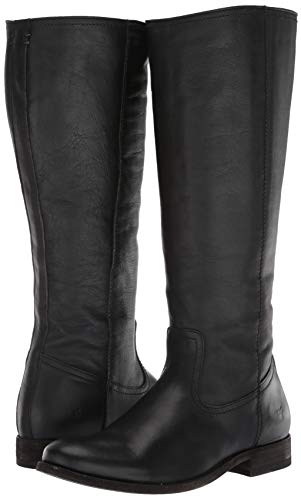 FRYE Melissa Inside Zip Tall, Botas de caña Alta Mujer, Pantorrilla Negra, 38.5 EU