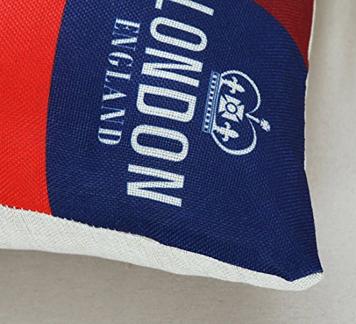 Funda de cojín cuadrada con estampado de Londres, para sofá, duradera, funda de cojín decorativa