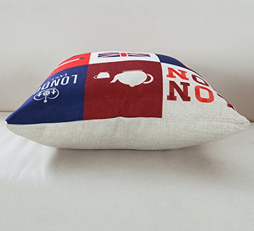 Funda de cojín cuadrada con estampado de Londres, para sofá, duradera, funda de cojín decorativa