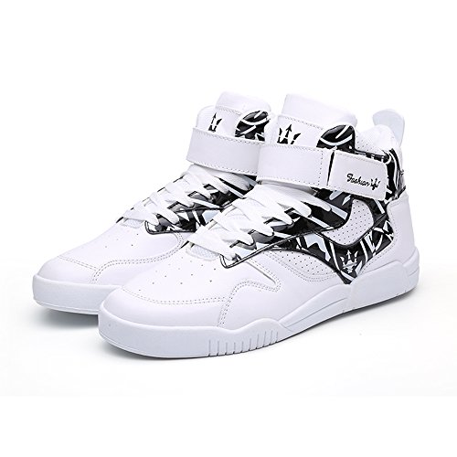 Fzuu - Zapatillas de deporte para hombre, para otoño e invierno, casuales, para baile de hip hop, para la calle, color Gris, talla 45 EU