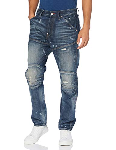 G-STAR RAW 5620 3D Original Relaxed Tapered Jeans, Antic B988-b992-Zapatillas de Camuflaje, Color Azul, 31W / 32L para Hombre