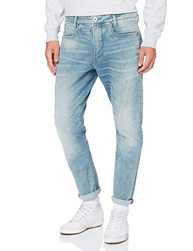 G-STAR RAW D-STAQ 3D Slim Jeans Vaqueros, Sun Faded Scanda C430-b836-Zapatillas, Color Azul, 30W / 34L para Hombre
