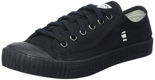 G-STAR RAW Rovulc Denim Low Sneakers, Zapatillas Hombre, Negro (Black (Black 990) 990), 42 EU