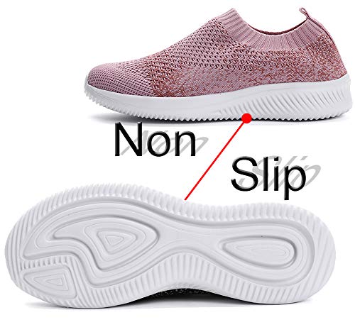 Gaatpot Mujer Zapatillas Casual Mocasines Mesh Calzados para Correr en Asfalto Zapatillas de Estar por Casa Deportivo de Exterior Zapatos Pink 36.5/37EU=37CN