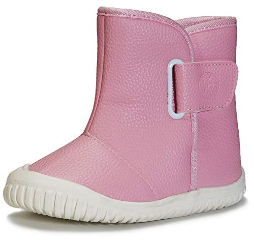 Gaatpot Unisex Bebé Botas de Nieve Zapatos de Invierno Moda Botines Calzado Piel sintética Termica Además Boots Rosa 26EU=25CN