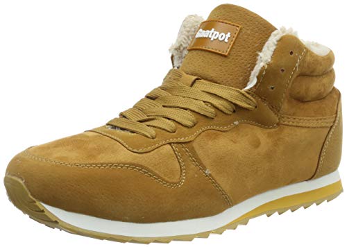 Gaatpot Zapatos Invierno Botas Forradas de Nieve Zapatillas Sneaker Botines Planas para Hombres Mujer Amarillo EU 36 = CN 37